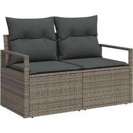 vidaXL Garten-Sofa-Set 9-tlg. Grau