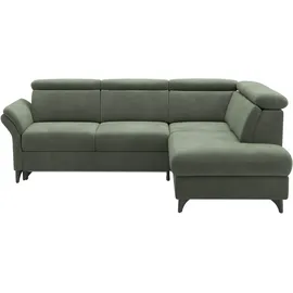 sit&more Ecksofa SIT & MORE "Glendale, L-Form", jungle, B:247cm H:84cm T:193cm, 90% Polyester, 10% Polyamid, Sofas, Ecksofa, inkl. Kopfteilverstellung, wahlweise mit Vorziehsitz und Bettkasten