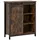Costway Küchenschrank Im Industriestil mit Schiebetüren 70 x 30 x 81 cm Braun
