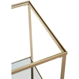 Haku-Möbel Beistelltisch Gold Transparent Metall 39 x 55 cm
