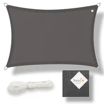 Hanse Marken Sonnensegel Sonnenschutz Schattensegel 2x4m Graphit