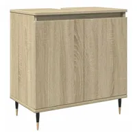 VidaXL Badschrank Sonoma-Eiche 58x33x60 cm Holzwerkstoff