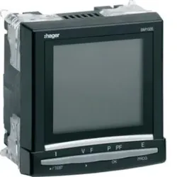 Hager SM102E Multifunktionsmessgerät.Multifunktionsmessgerät für das erfassen von Strömen, Spannungen, Leistungsfaktor, Leistungen und