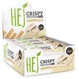 HEJ Natural HEJ Crispy Proteinriegel Snack – Low Sugar Eiweißriegel | 12g Protein & 172kcal pro Riegel | Vegetarisch & ohne Palmöl – 12x45g White Chocolate Peanut