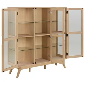 Actona Vitrine Marte 140 x 40 x 148 cm Weiß