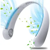 Tragbarer Nackenventilator, Leiser Usb-ventilator Ohne Flügel, Nackenbügel-ventilatorkühler (reinweiß)