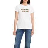 Levis Levi's Damen The Perfect Tee T-Shirt, Kinsley Floral Logo Gardenia, XS
