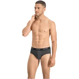 Puma Basic Slips dark grey melange/black M 2er Pack