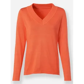 Heine V-Pullover Orange 40