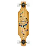 AreA AOB Longboards - Longboard Drop Through mit ABEC 7 - Longboard medium Flex aus Ahorn für Freeride, cruisen (Compass)