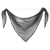Querbehang Deko Gardinen aus transparentem Voile Triangle Schals L*B 200 * 100cm Grau