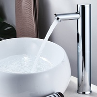 Infrarot Sensor Wasserhahn, 20CM/32CM Automatisch Wasserhahn Infrarot Sensor Touchless Messing Waschtischarmatur Kaltwasser Geeignet für Badezimmer,Toilette, Küche, Hotel, usw (32CM)