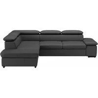 sit&more Ecksofa »Alcudia L-Form«, wahlweise mit Bettfunktion schwarz