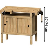 ANKE Hobelbank 800.058, Modell 40, für Kinder, 92 x 64/74 x 54cm, mit 1 Schrank, höhenverstellbar