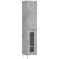 VidaXL Highboard Betongrau 34,5x34x180 cm Holzwerkstoff