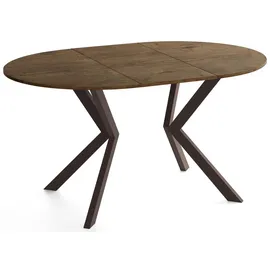 WFL GROUP Valio Ø 100 cm ausziehbar braun