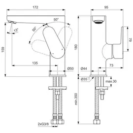 Ideal Standard Cerafine O H155 ohne Ablaufgarnitur