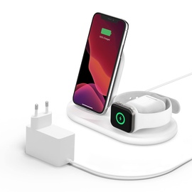 Belkin BoostCharge 3-in-1 Wireless Charger for Apple Devices weiß (WIZ001vfWH)