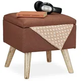 Relaxdays Hocker mit Stauraum 10029605_93 braun