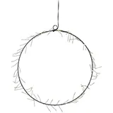 MARELIDA LED Kranz Draht Türkranz Wandkranz Leuchtkranz Dekokranz 80LED D: 30cm Batterie