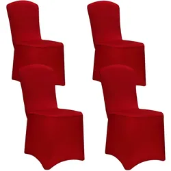 Stuhlhusse 4er-Set Bordeaux OEKO-TEX®