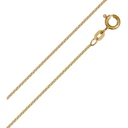 Goldkette ONE ELEMENT "Halskette aus 585 Gelbgold Ø 1,1 mm" Gr. 36, gold, Halsketten, Damen, 36, Gelbgold 585, Damen Gold Schmuck Rundankerkette