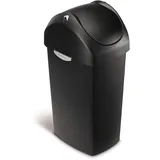 simplehuman simplehuman, 40 Liter, Schwingdeckel Abfalleimer, schwarz,