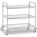 Royal Catering Servierwagen Edelstahl 3 Borde - bis 500 kg,