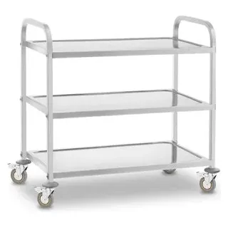 Royal Catering Servierwagen Edelstahl 3 Borde - bis 500 kg