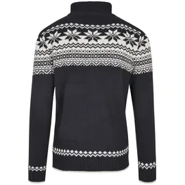 Brandit Textil Cardigan "Brandit Herren Cardigan Norweger", Herren, Gr. XXL, schwarz-weiß (navy), 100% Polyacryl, mehrfarbig, normal, Rundhals, Strickjacken