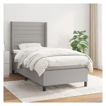 vidaXL Boxspringbett 100 x 200 cm Hellgrau