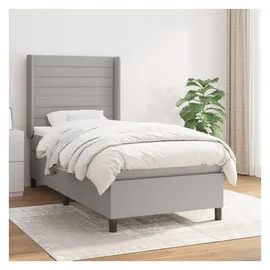vidaXL Boxspringbett 100 x 200 cm Hellgrau