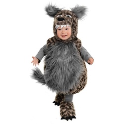 Underwraps Kostüm Kleiner Wolf, Knuffig-kuscheliges Kostüm für Halloween und Kinderfasching grau 92-104