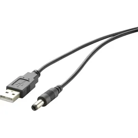 Renkforce USB-Stromkabel USB 2.0 USB-A Stecker, DC Stecker 5,5 mm 1.00 m