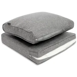 bomoe Loungekissen Ilano 60 x 60 cm / 60 x 40 cm Hellgrau
