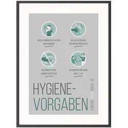Paperflow Hinweisschild »Hygiene-Vorgaben« A3 grün, 30.5x42.7 cm