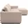 Musterring Ecksofa MUSTERRING "JustB PM200, Holzrahmen in schwarz, wahlw. Sitzvorzug, Breite 316cm", beige (sand), B:316cm H:78cm T:166cm, 94% Polyester, 6% Nylon, Sofas, Ecksofa, Anreihsofa links & Longchair rechts, mit Armlehnen, inkl. Rückenkissen