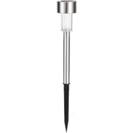 casativo-lighting Wegeleuchte Solar 10,0 cm 12er Set mit Erdspiess Dämmerungssensor Silber