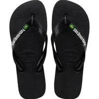 Havaianas Brasil Logo (Mini Me) Zehentrenner, Schwarz, 29/30 EU