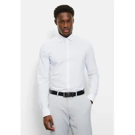 Olymp Businesshemd OLYMP Level Five body fit, Kent", Herren, Gr. 37, Normaler Arm, weiß, 92% Baumwolle, 8% Elasthan, Hemden,