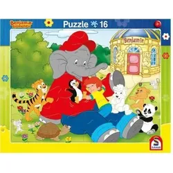 SCHMIDT SPIELE 56792 Rahmenpuzzle Benjamin Blümchen 16 Teile 24 Teile