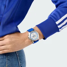 adidas Expression Two Chrono Silikon blau 44 mm AOFH24520