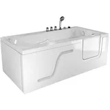 AcquaVapore Whirlpool Seniorenwanne mit Tür 150 x 75 cm (S17-TH-WP-L)