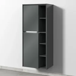 Sanipa Hochschrank „Twiga“ 525 × 1241 × 350 mm in Weiß (glanz), Anschlag links, mit Beleuchtung