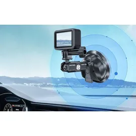 TELESIN Universal Suction Cup Holder with Phone Holder and Action Camera Mount TE-SUC-012
