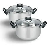 Buri Turin Topf-Set 2-tlg. 2 x Kochtopf 20 cm rund
