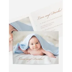 Dankeskarten Geburt selbst gestalten mit Spruch und Fotos im Onlinedesigner bei Meine-Kartenmanufaktur.de