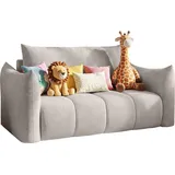 WFL GROUP Kindersofa Lilo 120 x 150 cm Cordstoff grau
