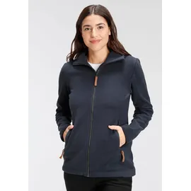 POLARINO Fleecejacke ohne Kapuze für kalte Tage, aus Fleece, lässiger Look, Gr. 46, marine, , 75415360-46