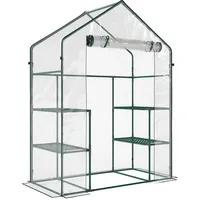 Outsunny Foliengewächshaus Transparent Kunststoff, 73x195x142 cm